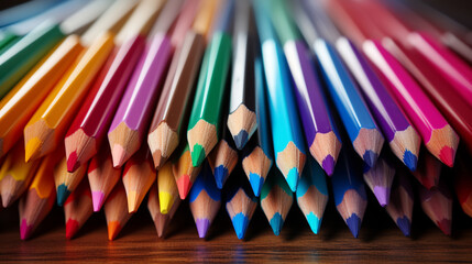 Sticker - pencils on a white background HD 8K wallpaper Stock Photographic Image