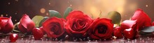 Valentine Day Red Roses Hearts Romantic Love Celebration Intimate Ambiance Passion Elegance
