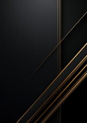 Wall Mural - Abstract Gradient Black Background with Luxury Gold