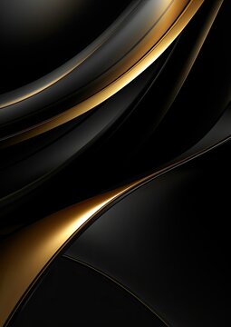 Abstract luxury gold lines with classic blue template
