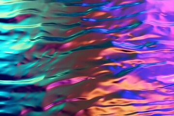 Wall Mural - Iridescent texture. Holographic background. Hologram gradient neon color. Generative AI