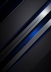 Wall Mural - Corporate banner template dark blue silver and black