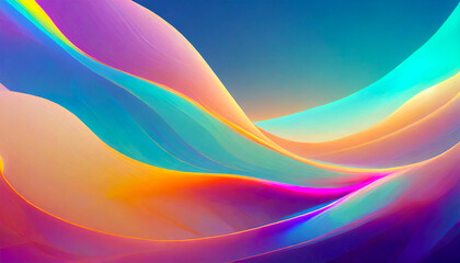 Wall Mural - abstract colorful background with lines and waves
