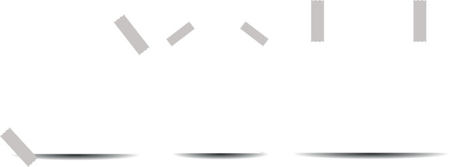 Fototapete - a set of paraloid cards of different formats on a transparent background with space for your photos and ideas