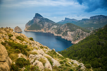 Wall Mural - Dramatic view of Cap de Formentor from Mirador de El Colomer in Mallorca