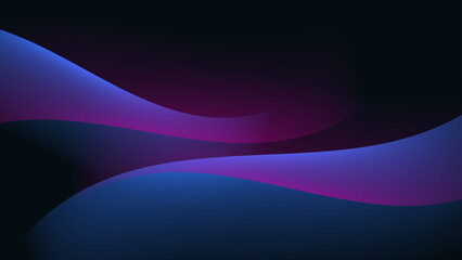 Wall Mural - abstract wallpaper design with blue and pink wavy shapes composition. vector illustration