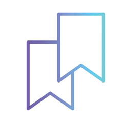 Poster - Bookmark Save Star Gradient Outline Icon