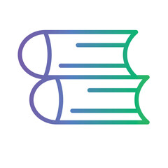 Poster - Books Library Study Gradient Outline Icon