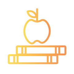 Poster - Education Library Reading Gradient Outline Icon