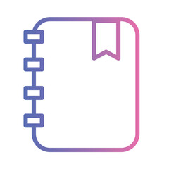Poster - Note Book Bookmark Gradient Outline Icon