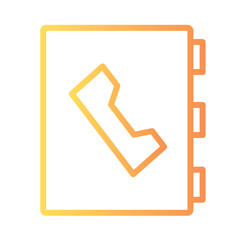 Poster - Phone Book Directory Gradient Outline Icon