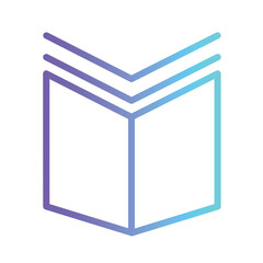 Wall Mural - Read Book App Gradient Outline Icon