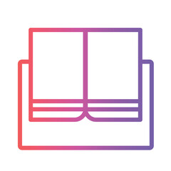 Poster - Book App Object Gradient Outline Icon