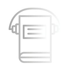 Wall Mural - Audio Book Course Gradient Outline Icon