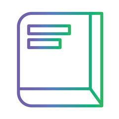 Poster - Book Business Guidelines Gradient Outline Icon