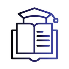 Poster - Book Education Learn Gradient Outline Icon