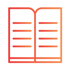 Poster - Book Education Learning Gradient Outline Icon