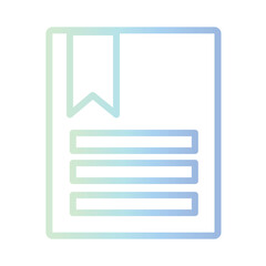 Poster - Favourite Marker Page Gradient Outline Icon