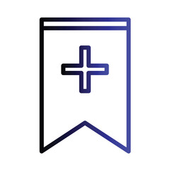 Poster - Favorite Like Plus Gradient Outline Icon