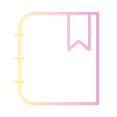 Wall Mural - Favourite Marker Page Gradient Outline Icon