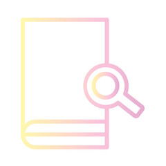 Poster - Learn Book Library Gradient Outline Icon