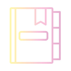 Poster - Agenda Book Business Gradient Outline Icon