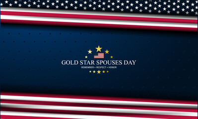 Wall Mural - Happy Gold Star Spouses Day Background Vector Illustration