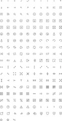 UI Design flat Icon Pack Vector web icons, Basic Ui Icons. Vector illustration