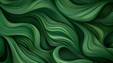 Abstract Organic Green Lines Seamlessly Blending Into A Wallpaper Background Illustration, Mimicking The Intricate Patterns Found In Real Nature_Generative AI