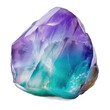 Fluorite boulder isolated on transparent background
