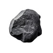 Magnetite pebble isolated on transparent background