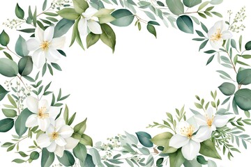Wall Mural - frame with flowers