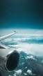 Flugzeugaussicht über den Wolken