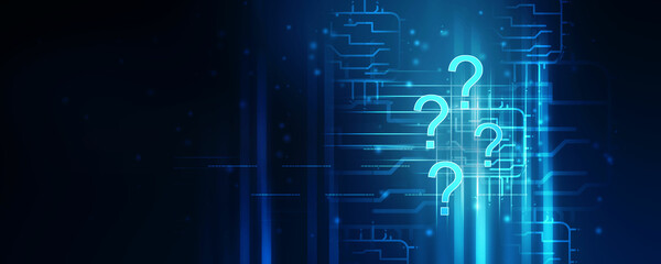 Poster - 

2d illustration question mark background