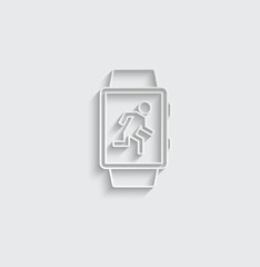 Poster - fitness smart watch smartwatch 
 icon vector 