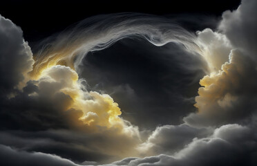 Wall Mural - abstraction is something that is not really an illusion, the sky is gold, a dark background