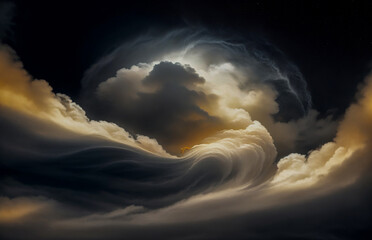 Wall Mural - abstraction is something that is not really an illusion, the sky is gold, a dark background