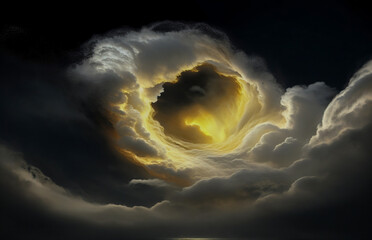 Wall Mural - abstraction is something that is not really an illusion, the sky is gold, a dark background