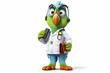 doctor parrot cartoon character
