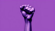 puño de mujer como simbolo de libertad y lucha por el dia de la mujer 8 de marzo