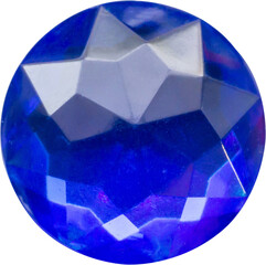 Wall Mural - blue round jewels sticker isolated on white background