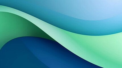 Wall Mural - Minimalist and Abstract background in Blue and green Colors