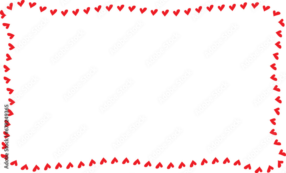 Retangle Heart Shape Frame Red Heart frame Rectangle shape vintage frames retro badges vector love ...
