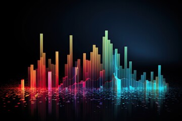 Poster - Colorful Lines Representing Finance and Prosperity Generative AI