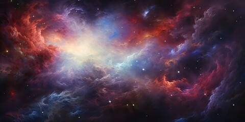 Wall Mural - Galaxy space cosmic decorative universe galaxy background in pink dark colors. Can be used for graphic or web design