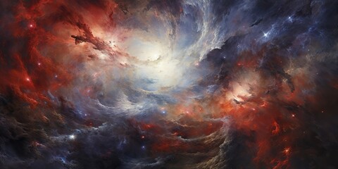 Wall Mural - Galaxy space cosmic decorative universe galaxy background in pink dark colors. Can be used for graphic or web design