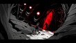 © Filip - Horror anime manga art, background illustration design