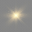 © A_stock - Light star gold png. Light sun gold png. Light flash gold png. vector illustrator. summer season beach