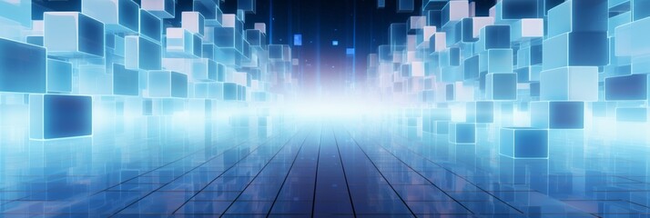 Poster - Virtual reality grid. Futuristic background