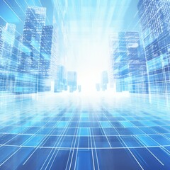 Poster - Virtual reality grid. Futuristic background